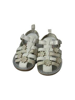 Carter's White Floral Toddler Size 4 Fisherman Sandals